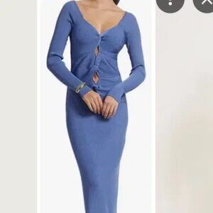 Cult Gaia Melissa Cutout Knit Midi Bodycon Dress, Size L